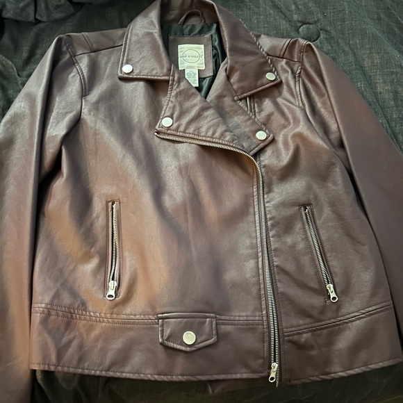 Women’s plum leather type jacket - Picture 1 of 1